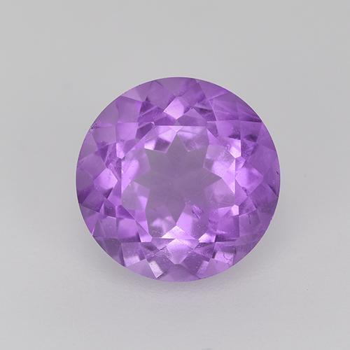 Medium Violet Amethyst Gem - 1.8ct Round Facet (ID: 516242)