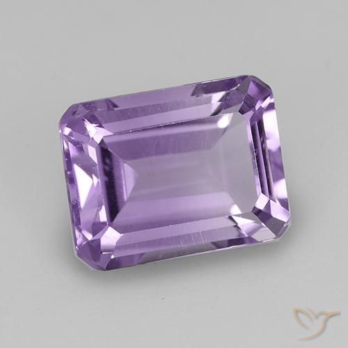 2.25 ct Violet Amethyst Stone, Natural Amethyst in Octagon Step Cut Shape for Sale