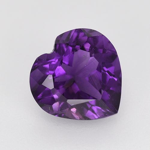 Intense Violet Аметист Камень - 1.6ct Фасетная огранка формы Сердце (ID: 516958)