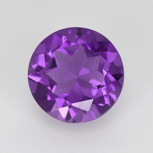 Темно-фиолетовый Аметист Камень - 1.7ct Круглая Фасетная Огранка (ID: 516961)