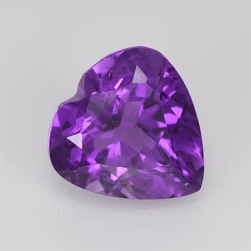 Темно-фиолетовый Аметист Камень - 1.7ct Фасетная огранка формы Сердце (ID: 516964)