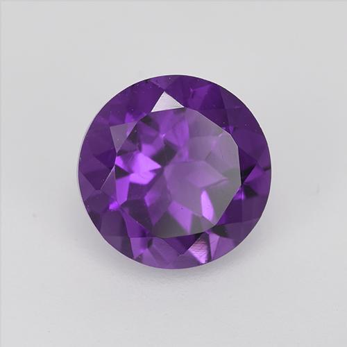 Intense Violet Amethyst Gem - 1.9ct Round Facet (ID: 517767)