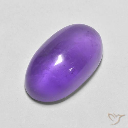 4.66ct Natural Medium Violet Amethyst, Oval, Transparent