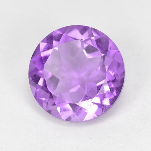 1.63 ct Violet Amethyst Gemstone, Amethyst Gem in Round Facet Shape for Sale.