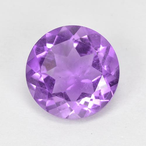 1.63 ct Violet Amethyst Stone, Natural Amethyst in Round Facet Shape for Sale