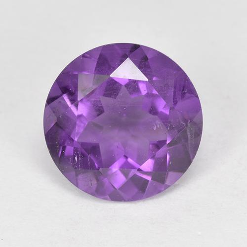 Violet moyen-foncé Améthyste gemme - 1.8ct Facette ronde (ID: 517940)