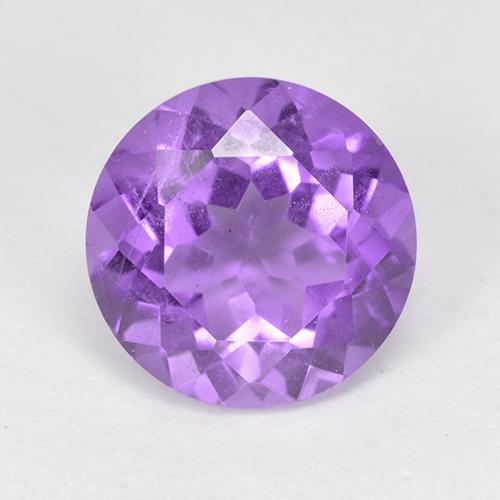 Deep Purplish Violet Аметист Камень - 1.8ct Круглая Фасетная Огранка (ID: 517941)