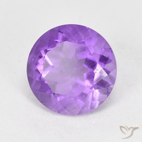 1.78 ct Violet Amethyst Stone, Natural Amethyst in Round Facet Shape for Sale