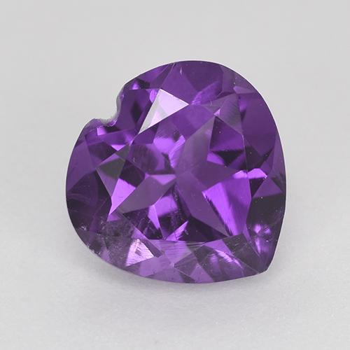 Vivid Violet Amethyst Gem - 1.7ct Heart Facet (ID: 518243)