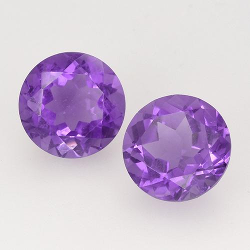 Intense Violet Amethyst Gem - 1.8ct Round Facet (ID: 519586)