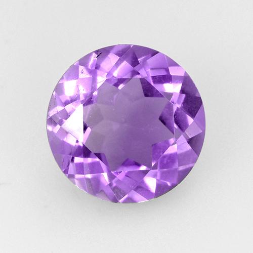 Medium Violet Amethyst Gem - 1.6ct Round Facet (ID: 519595)