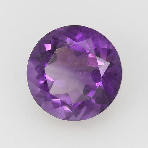 Розовато-фиолетовый Аметист Камень - 1.8ct Круглая Фасетная Огранка (ID: 519596)
