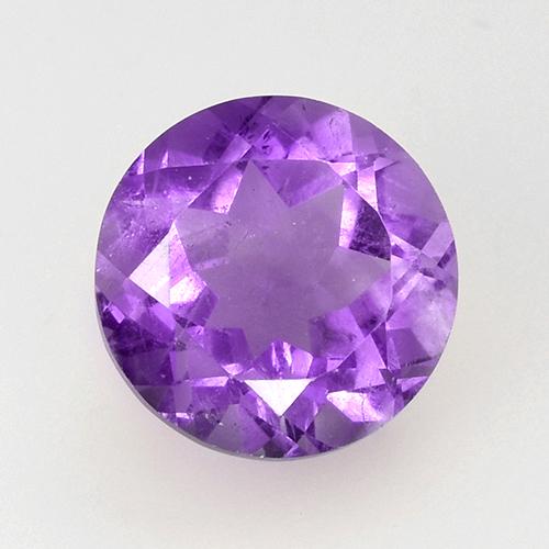 Темно-фиолетовый Аметист Камень - 1.9ct Круглая Фасетная Огранка (ID: 519597)