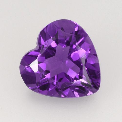 Medium-Dark Violet Amethyst Edelstein - 1.6ct Herz facettiert (ID: 519769)