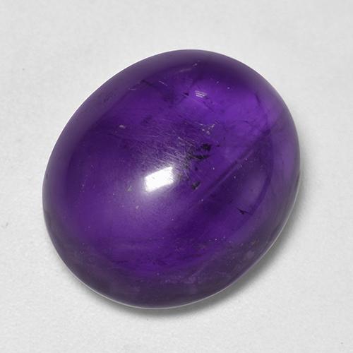 Medium-Light Violet Amethyst Gem - 15.5ct Oval Cabochon (ID: 520162)