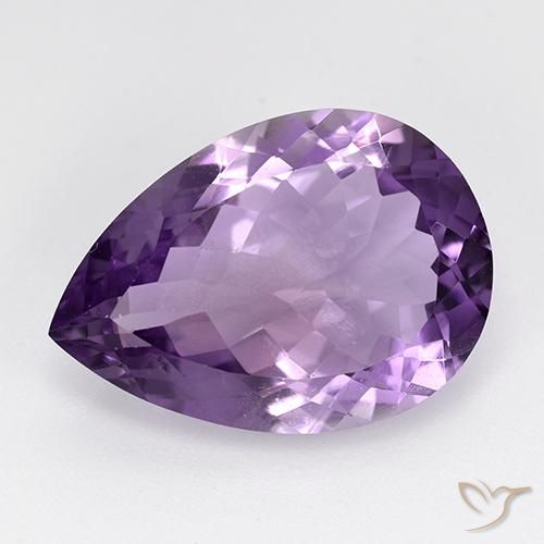 9.04 ct Pear Cut Amethyst, 18.3 x 13 mm From Brazil, Photo A