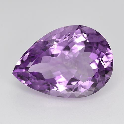 Eggplant Violet Ametista Gem - 11.1ct Sfaccettatura a pera (ID: 520292)