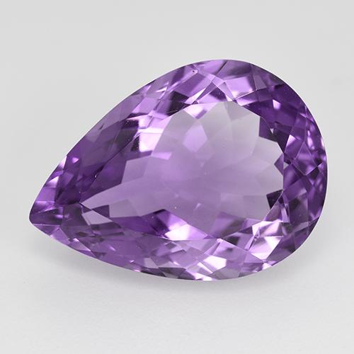 Medium Violet Аметист Камень - 10ct Фасетная Груша (ID: 520300)