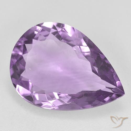 7.98 ct Pear Cut Amethyst, 18 x 13 mm From Brazil, Photo A