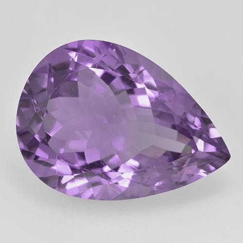 Ametista 18 x 13,1mm viola Sfaccettatura a pera dal Brasile, peso di 10,18 ct, gemma naturale non trattati in purezza VVS-VS, 1 pezzo Ametista - Colore: Viola medio, durezza Mohs di 7 adatto per gioielli da indossare ogni giorno, Pietra della mente, Photo A