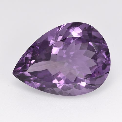 Medium Violet Аметист Камень - 9.8ct Фасетная Груша (ID: 520595)