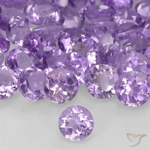 Medium Violet Аметист Камень - 0.5ct Круглая Фасетная Огранка (ID: 520674)