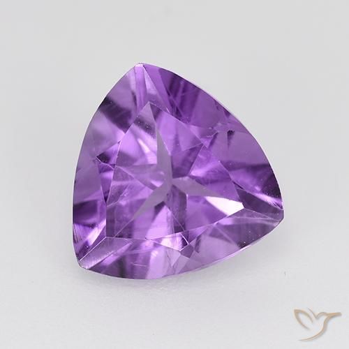 Violeta púrpura oscuro medio Amatista Gema - 1.6ct Forma trillón (ID: 521486)