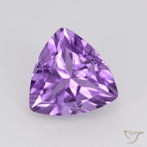 1.64ct Natural Medium Violet Amethyst, Trillion, VVS-VS