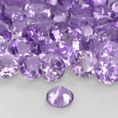 Amethyst Gemstones in 5.3 mm Size for Sale, Amethyst Stones in Violet Color