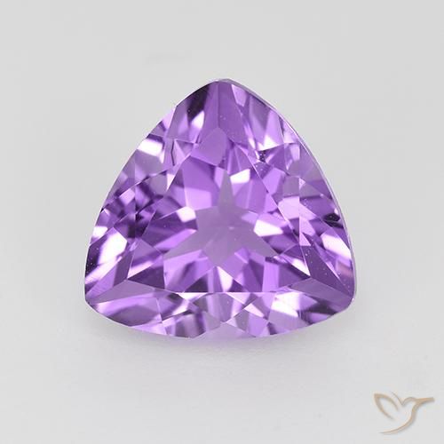 1.65ct Natural Vivid Violet Amethyst, Trillion, VVS-VS