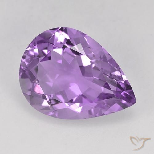 7.01 ct Pear Cut Amethyst, 16 x 11.9 mm From Brazil, Photo A