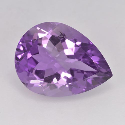 Lilaisch-violett Amethyst Edelstein - 8ct Birnen Schliff (ID: 526023)