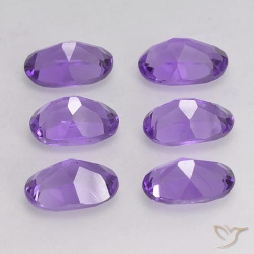Amethyst Gemstones in 6 x 4 mm (calibrated) Size for Sale, Amethyst Stones in Medium Violet Color