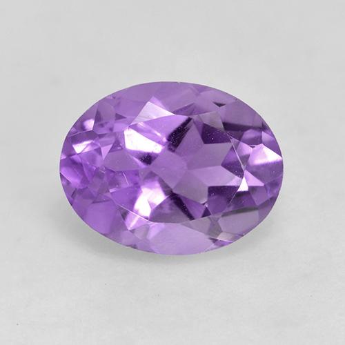 Purplish Violet Amethyst Gem - 1.8ct Oval Facet (ID: 528929)