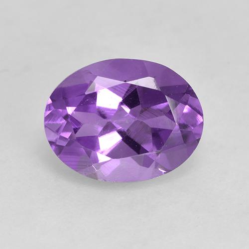 Lebhaftes Violett Amethyst Edelstein - 1.8ct Oval facettiert (ID: 528934)