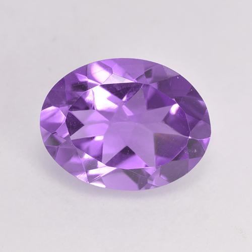 Medium Purplish Violet Amethyst Gem - 1.8ct Oval Facet (ID: 529454)