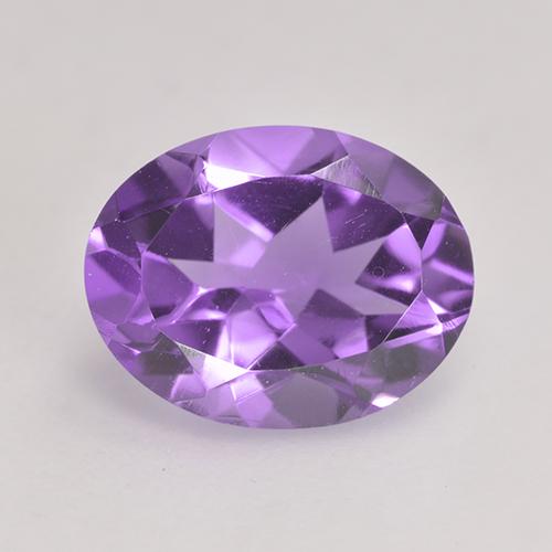 1.81 ct Violet Amethyst Gemstone, Amethyst Gem in Oval Facet Shape for Sale.