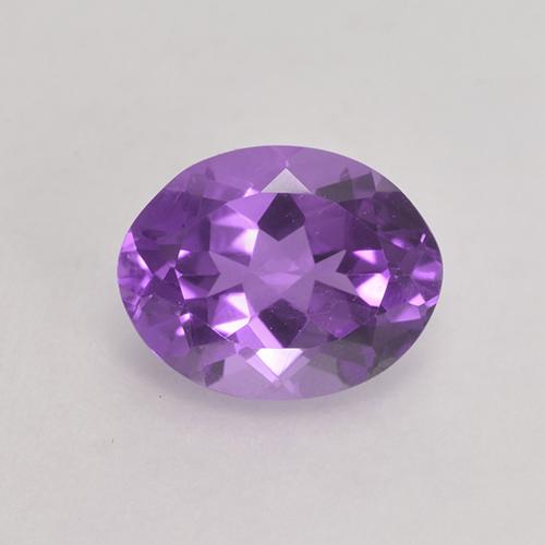 Medium-Dark Violet Amethyst Gem - 1.7ct Oval Facet (ID: 530053)
