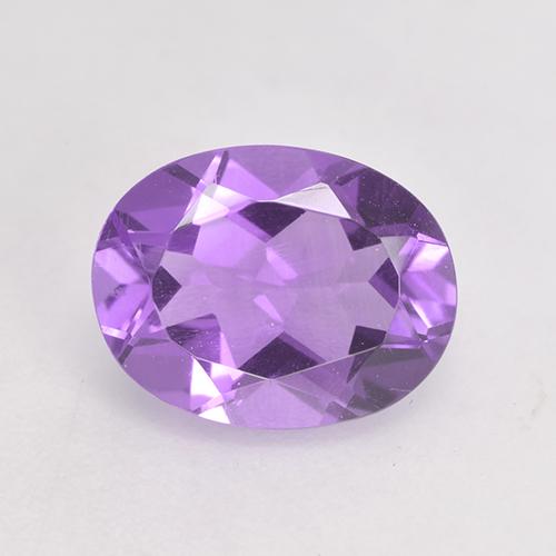 Medium Purplish Violet Amethyst Gem - 1.7ct Oval Facet (ID: 530256)