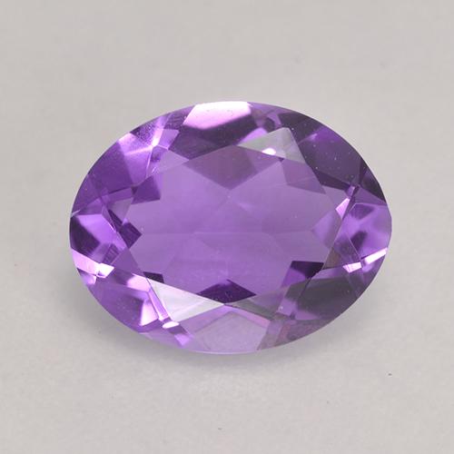 Intense Violet Amethyst Gem - 1.5ct Oval Facet (ID: 530608)