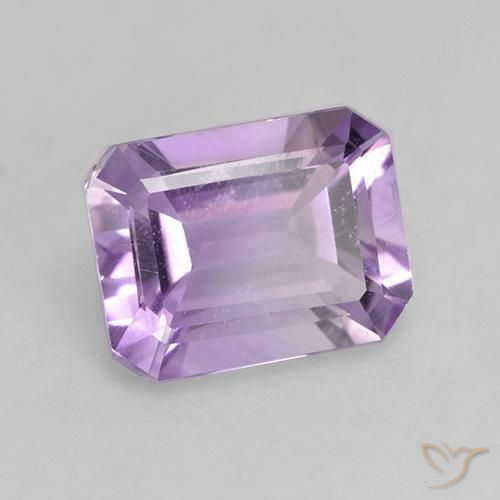 2.06 ct Violet Amethyst Stone, Natural Amethyst in Octagon Facet Shape for Sale