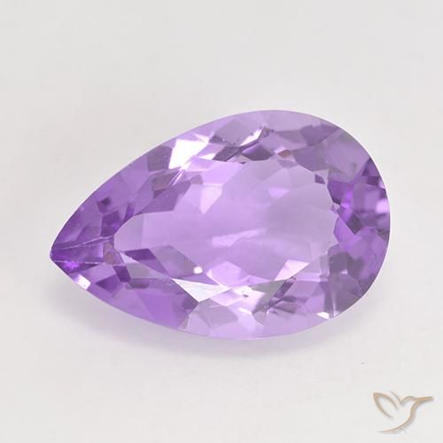 4.87ct Natural Pinkish Violet Amethyst, Pear Shape, VVS-VS, Photo A