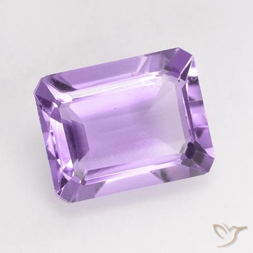 2.02 ct Violet Amethyst Stone, Natural Amethyst in Octagon Facet Shape for Sale