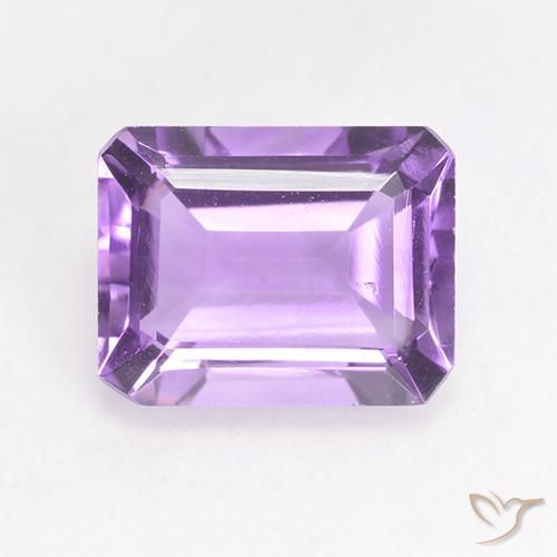 2.00ct Natural Medium Violet Amethyst, Emerald Cut, VS