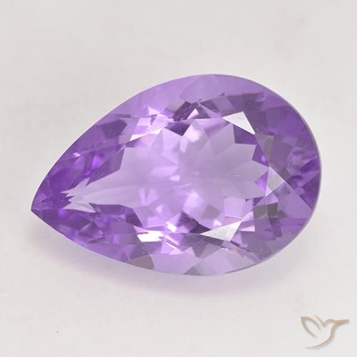 5.07ct Natural Pinkish Violet Amethyst, Pear Shape, VVS-VS