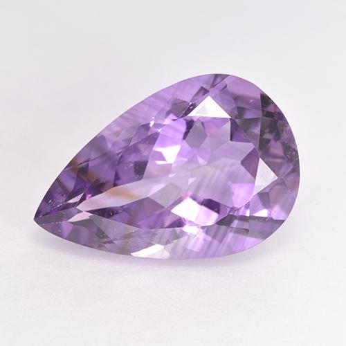 Violeta medio Amatista Gema - 5.1ct Corte en forma de pera (ID: 532429)