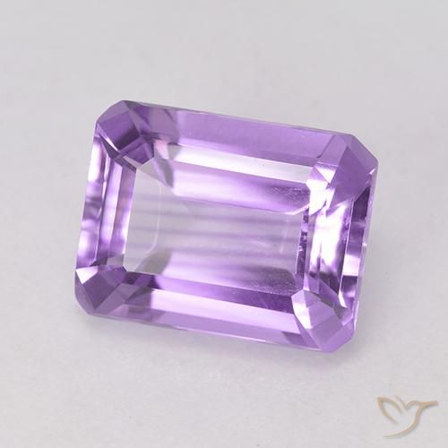 2.18 ct Violet Amethyst Stone, Natural Amethyst in Octagon Facet Shape for Sale