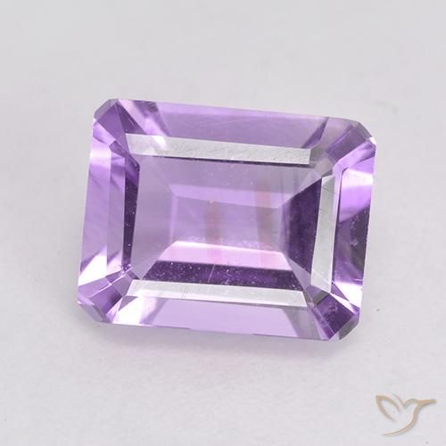2.19ct Natural Light Pinkish Violet Amethyst, Emerald Cut, VVS-VS