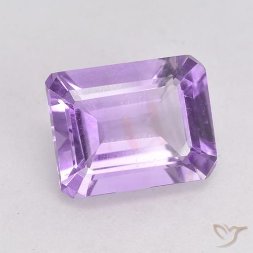 2.19 ct Violet Amethyst Stone, Natural Amethyst in Octagon Facet Shape for Sale