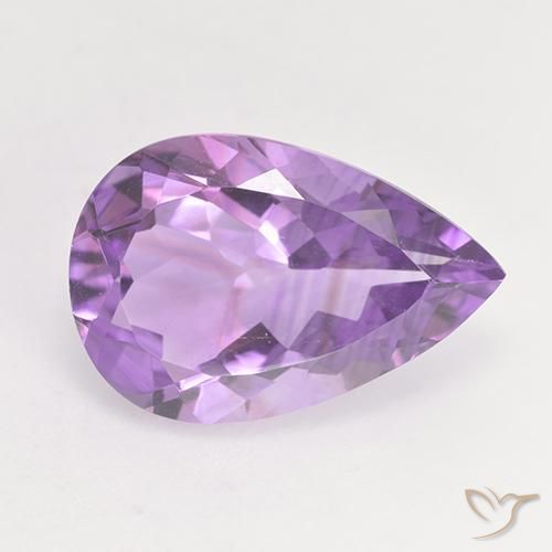 4.78ct Natural Pinkish Violet Amethyst, Pear Shape, VVS-VS
